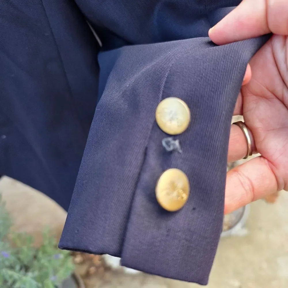 Giorgio Armani le collezioni oversized double breasted blazer gold buttons